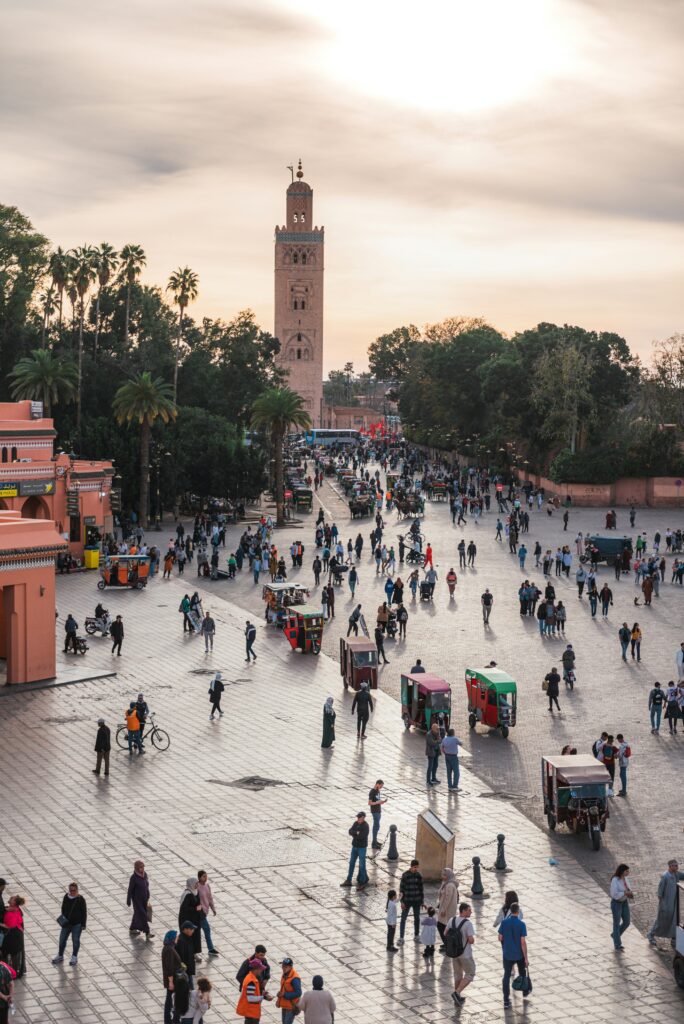 Morocco 7 day itinerary Marrakech Jemaa el Fnaa
