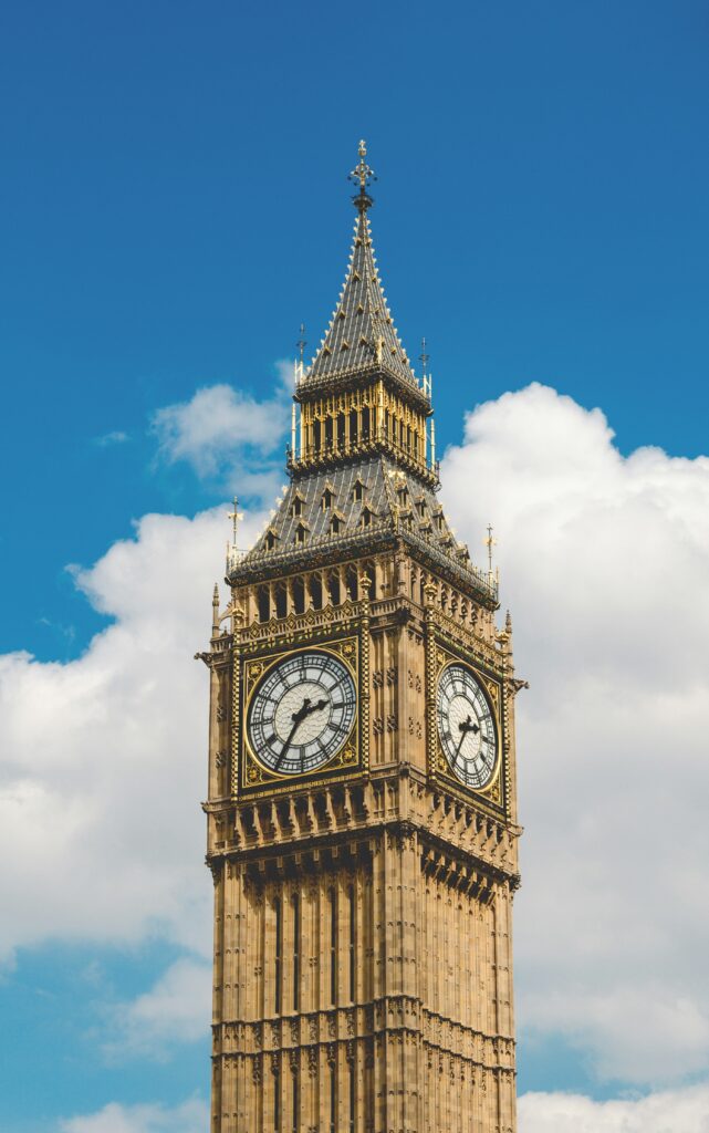 Western Europe itinerary Big Ben London